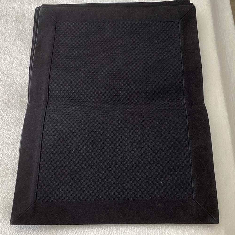 Black Quilted Table Placemat - Elegant Dining Linen